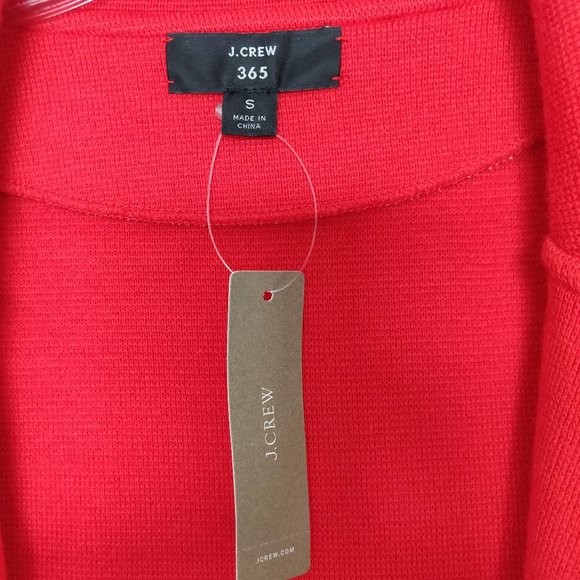 Red, J.Crew Open Front Sweater Blazer, small - Picture 2 of 3